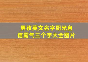 男孩英文名字阳光自信霸气三个字大全图片