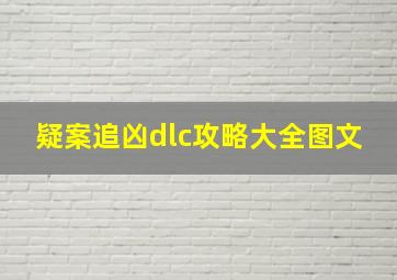 疑案追凶dlc攻略大全图文