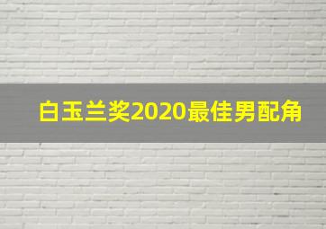 白玉兰奖2020最佳男配角