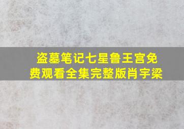 盗墓笔记七星鲁王宫免费观看全集完整版肖宇梁