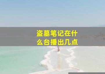 盗墓笔记在什么台播出几点