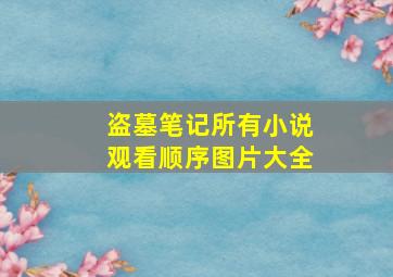 盗墓笔记所有小说观看顺序图片大全