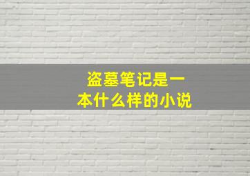 盗墓笔记是一本什么样的小说