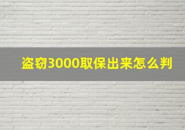 盗窃3000取保出来怎么判