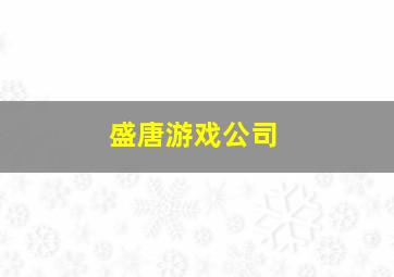 盛唐游戏公司