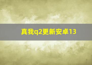 真我q2更新安卓13