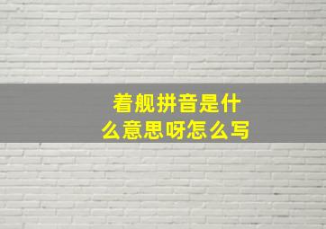 着舰拼音是什么意思呀怎么写