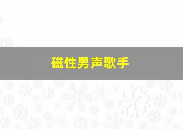 磁性男声歌手