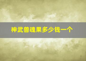 神武兽魂果多少钱一个