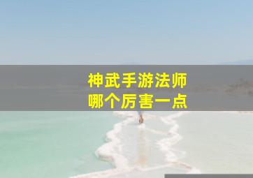 神武手游法师哪个厉害一点