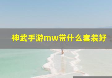 神武手游mw带什么套装好