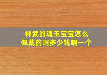 神武的魂玉宝宝怎么佩戴的啊多少钱啊一个