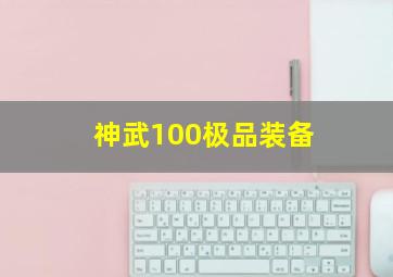 神武100极品装备