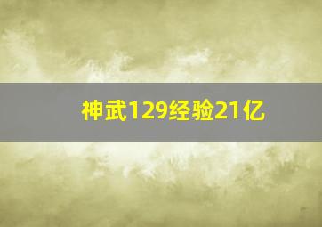 神武129经验21亿