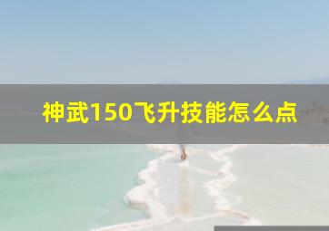 神武150飞升技能怎么点