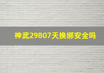 神武29807天换绑安全吗