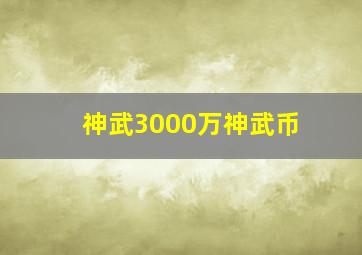 神武3000万神武币