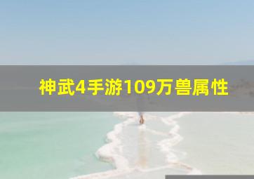 神武4手游109万兽属性