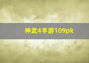 神武4手游109pk