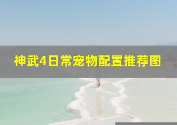 神武4日常宠物配置推荐图