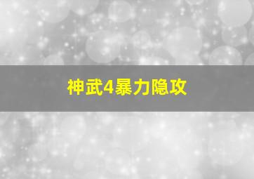 神武4暴力隐攻