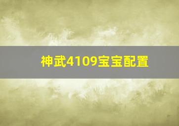 神武4109宝宝配置