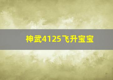 神武4125飞升宝宝