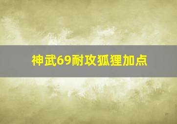 神武69耐攻狐狸加点