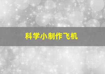 科学小制作飞机