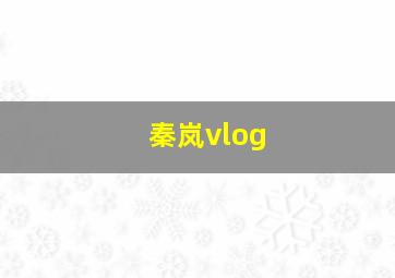 秦岚vlog