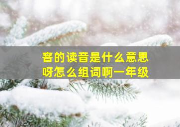 窨的读音是什么意思呀怎么组词啊一年级