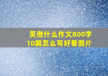 笑傲什么作文800字10篇怎么写好看图片