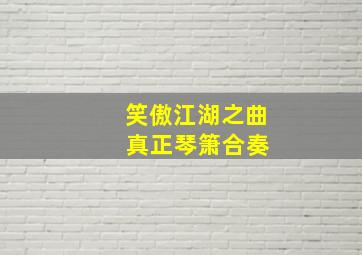 笑傲江湖之曲 真正琴箫合奏