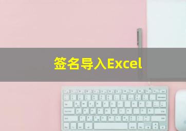 签名导入Excel