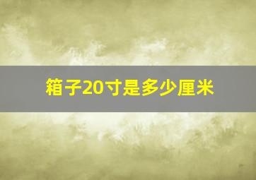 箱子20寸是多少厘米