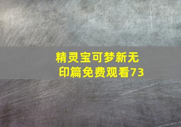 精灵宝可梦新无印篇免费观看73