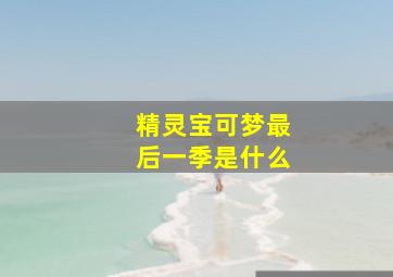 精灵宝可梦最后一季是什么