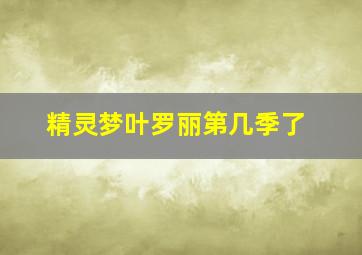 精灵梦叶罗丽第几季了