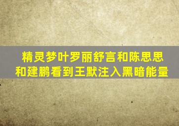 精灵梦叶罗丽舒言和陈思思和建鹏看到王默注入黑暗能量