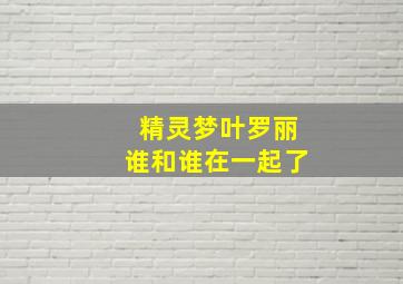 精灵梦叶罗丽谁和谁在一起了