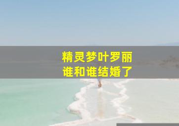 精灵梦叶罗丽谁和谁结婚了