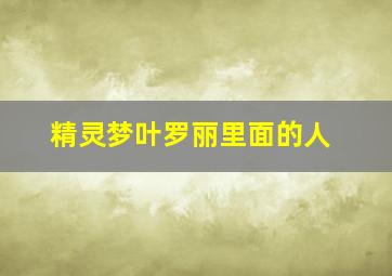 精灵梦叶罗丽里面的人