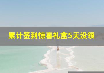 累计签到惊喜礼盒5天没领