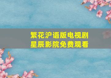 繁花沪语版电视剧星辰影院免费观看