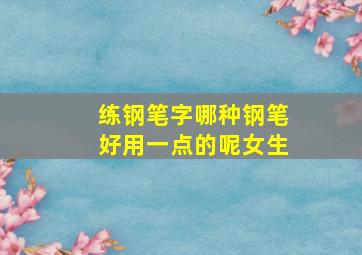 练钢笔字哪种钢笔好用一点的呢女生