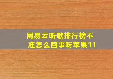 网易云听歌排行榜不准怎么回事呀苹果11