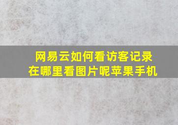 网易云如何看访客记录在哪里看图片呢苹果手机