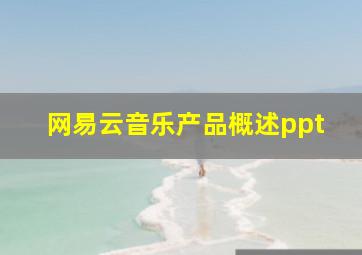 网易云音乐产品概述ppt