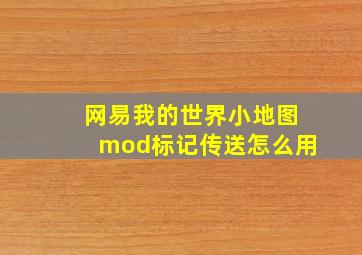 网易我的世界小地图mod标记传送怎么用