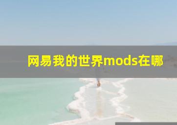 网易我的世界mods在哪